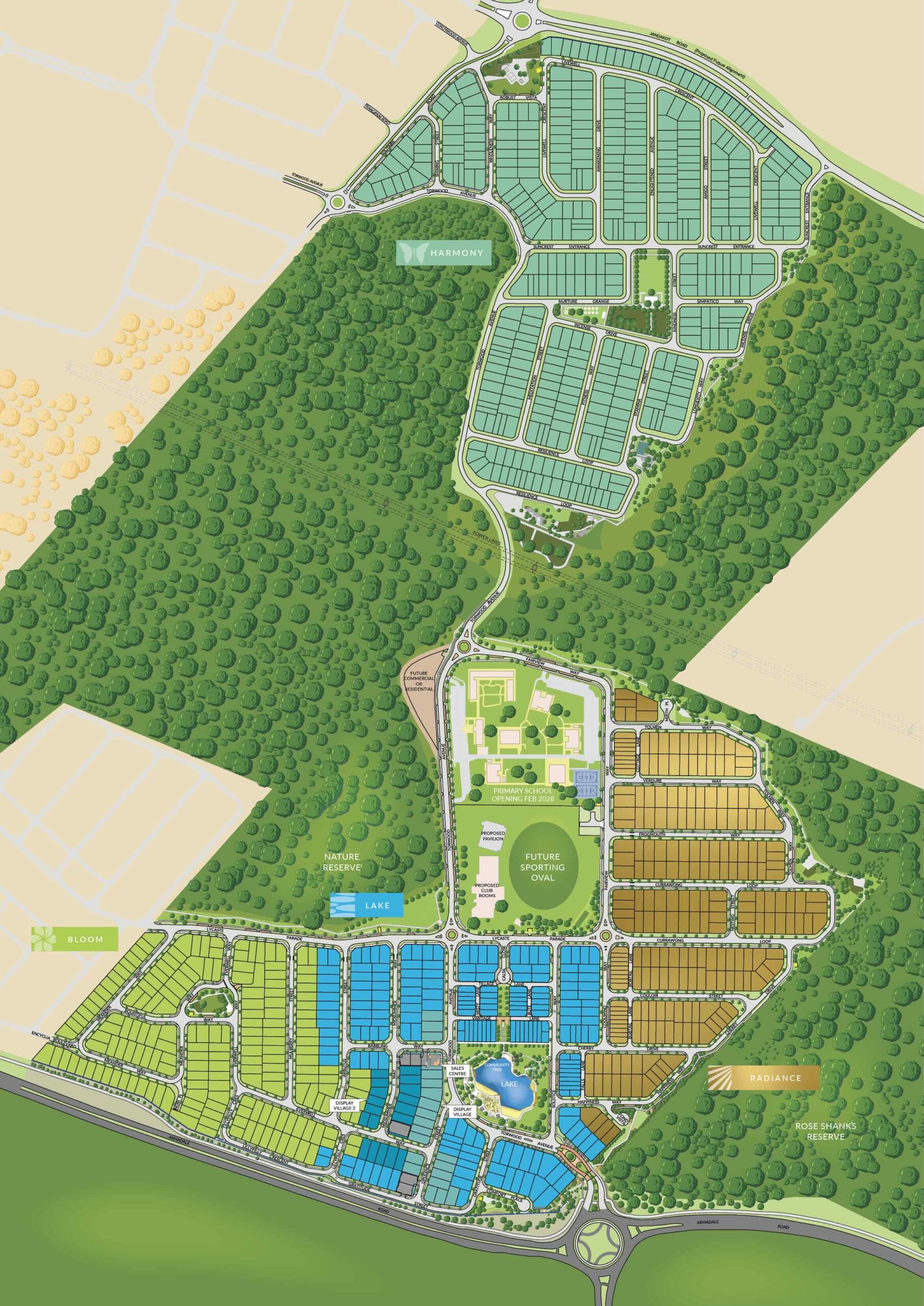 Lake Treeby Masterplan Estate Plan Land For Sale