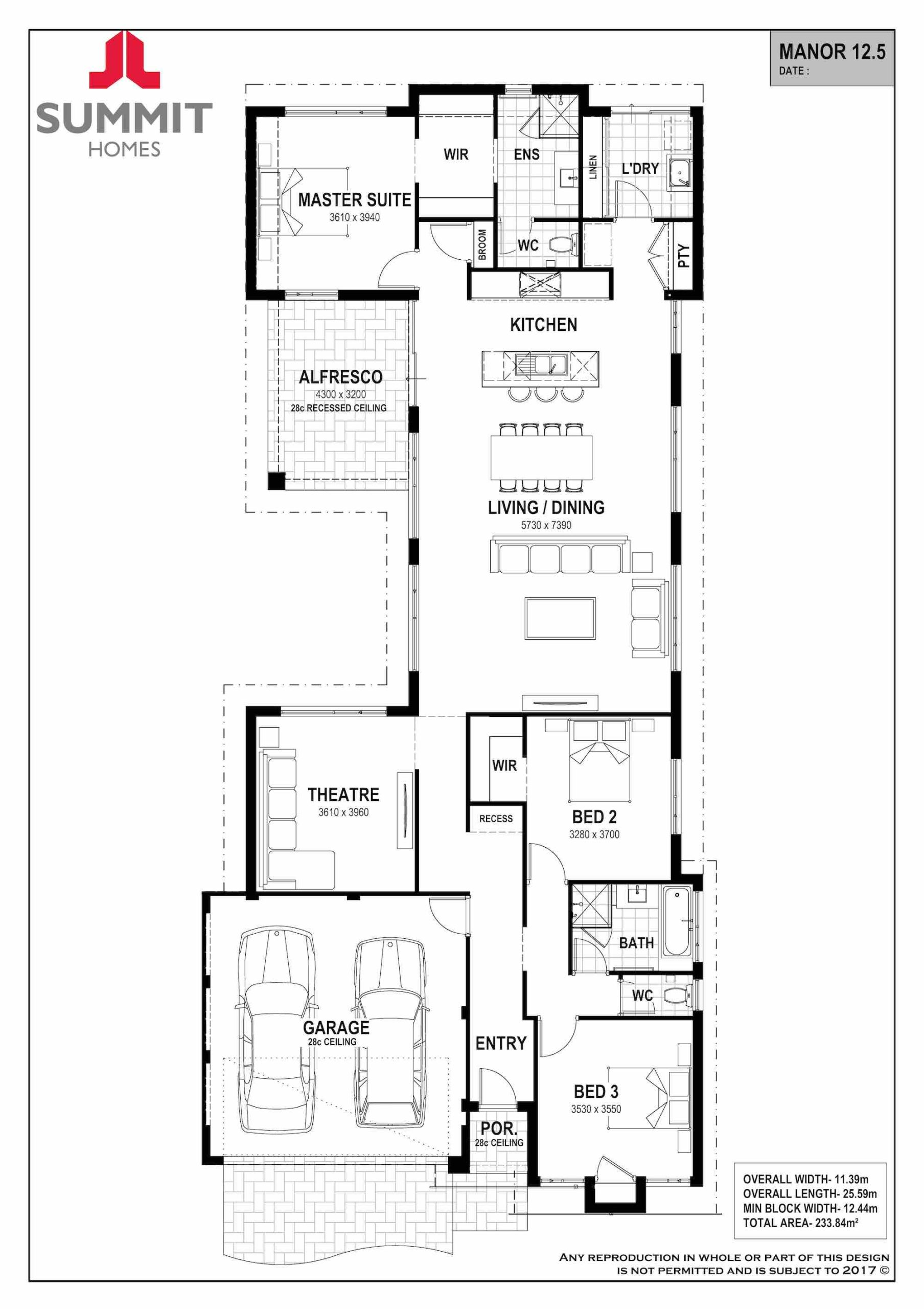 Lake Treeby Summit Homes House and Land Package manor 12.5 floor plan