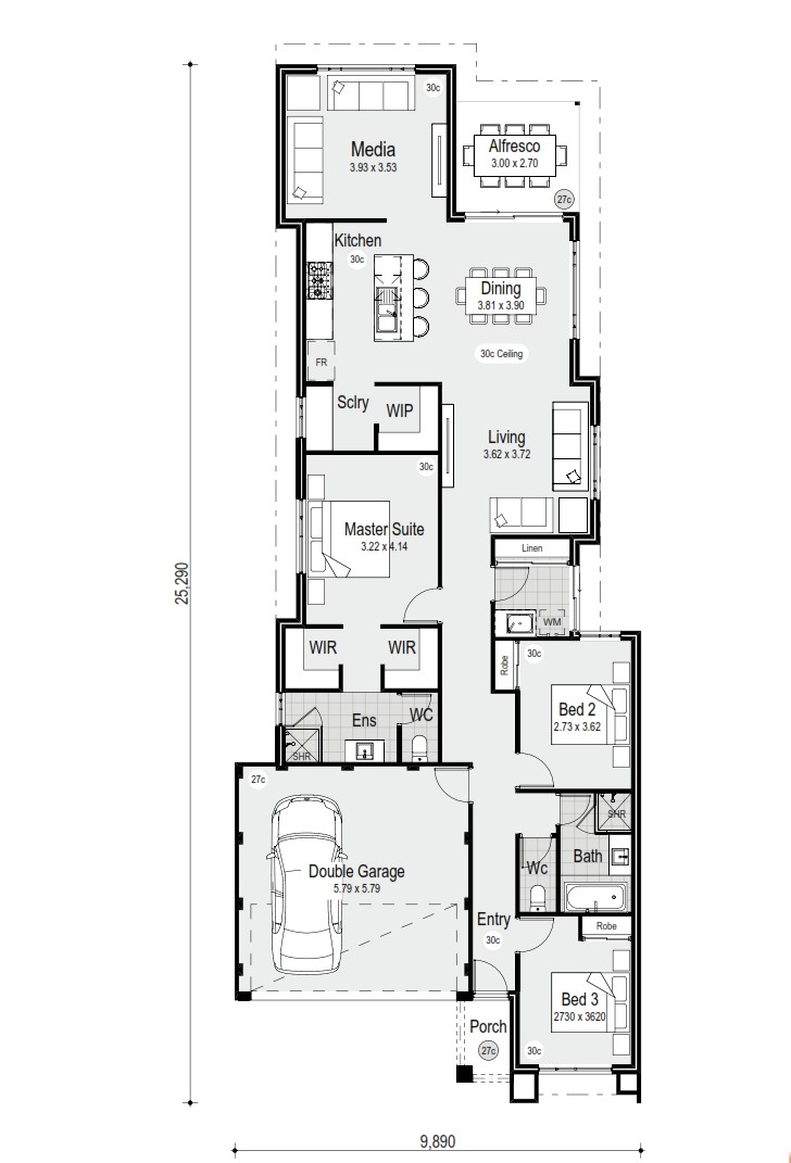 redink homes lake treeby estate house and land package Redink - Park Range FL102 floorplan