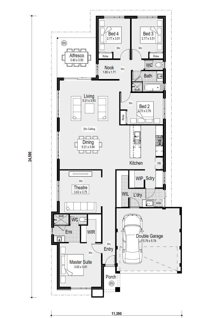 redink homes lake treeby estate house and land package Redink - Park Range FL1252 floorplan