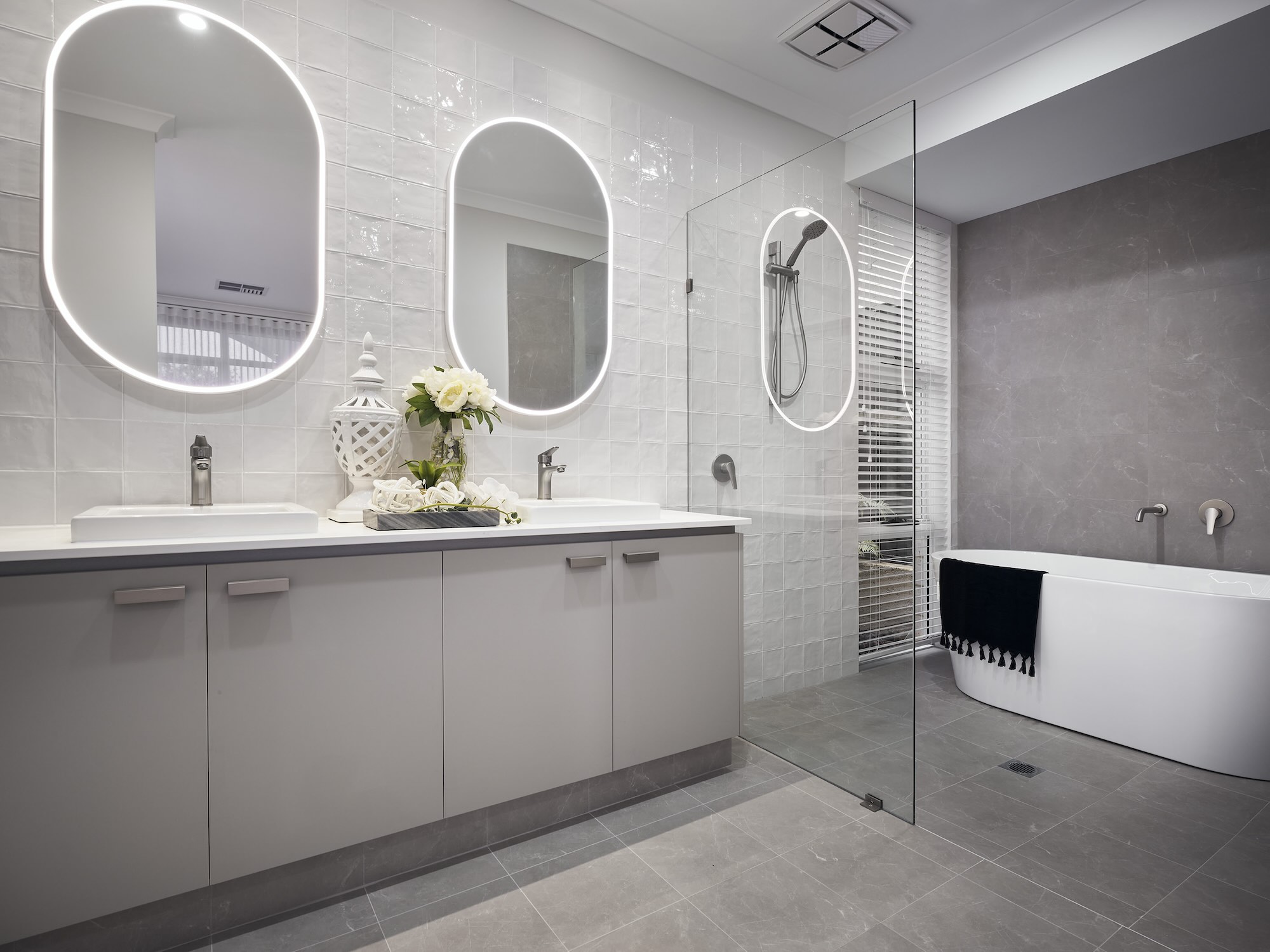 Lake Treeby display village affordable living display home the villa bathroom
