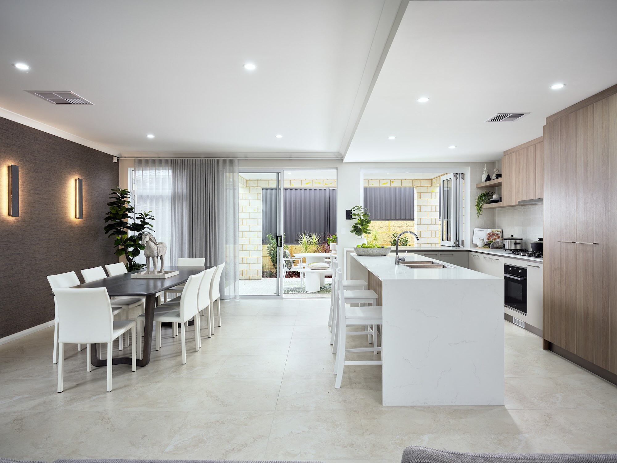 Lake Treeby display village affordable living display home the villa kitchen dining