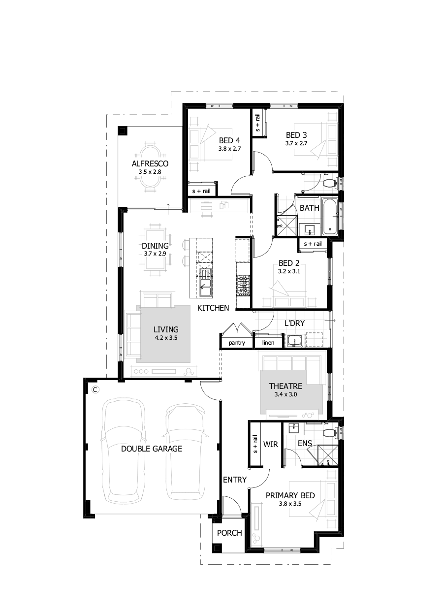 lake treeby house and land packages CEL_Floorplan_2025_Denmark-185