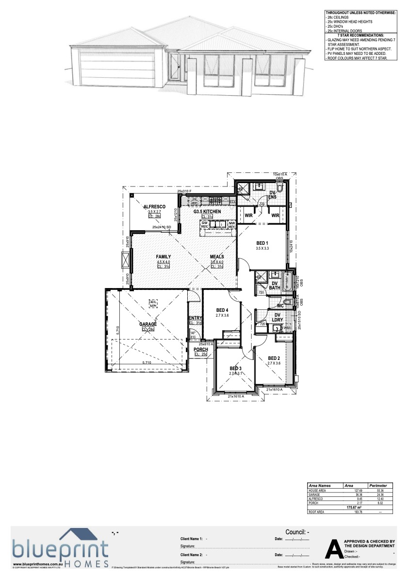 Lake Treeby house and land package perth blueprint homes floor plan bronte beach
