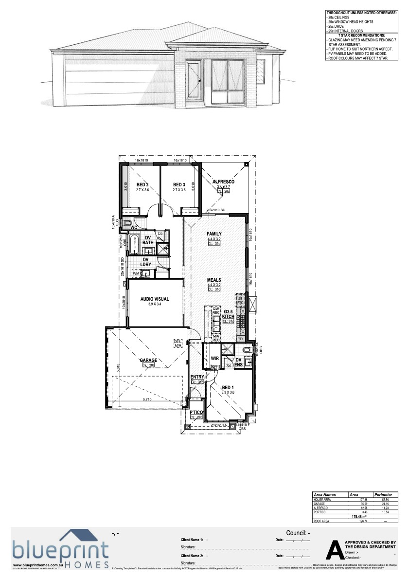 Lake Treeby house and land package perth blueprint homes floor plan peppermint beach
