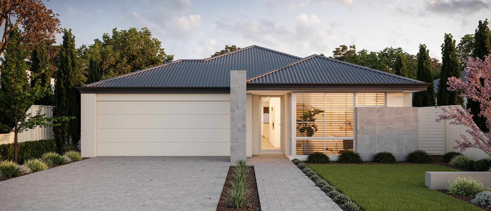 Lake Treeby house and land packages Plunkett Homes Noosa Front Elevation