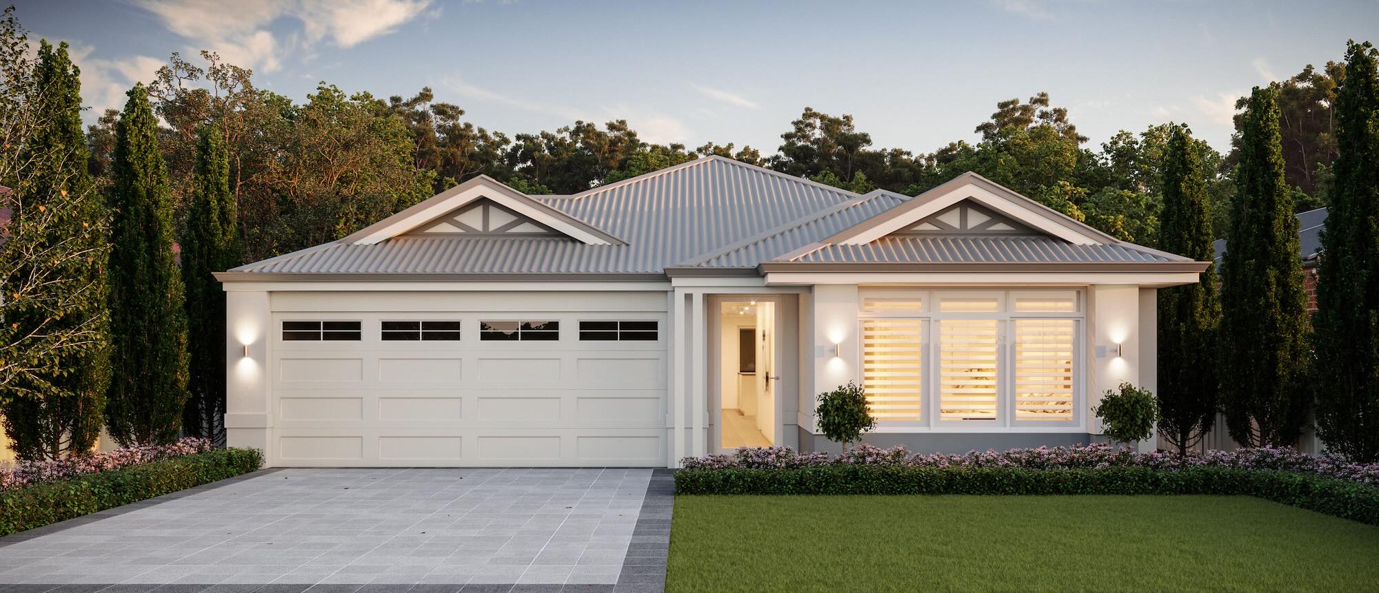 Lake Treeby house and land packages Plunkett Homes Penninsula Front Elevation