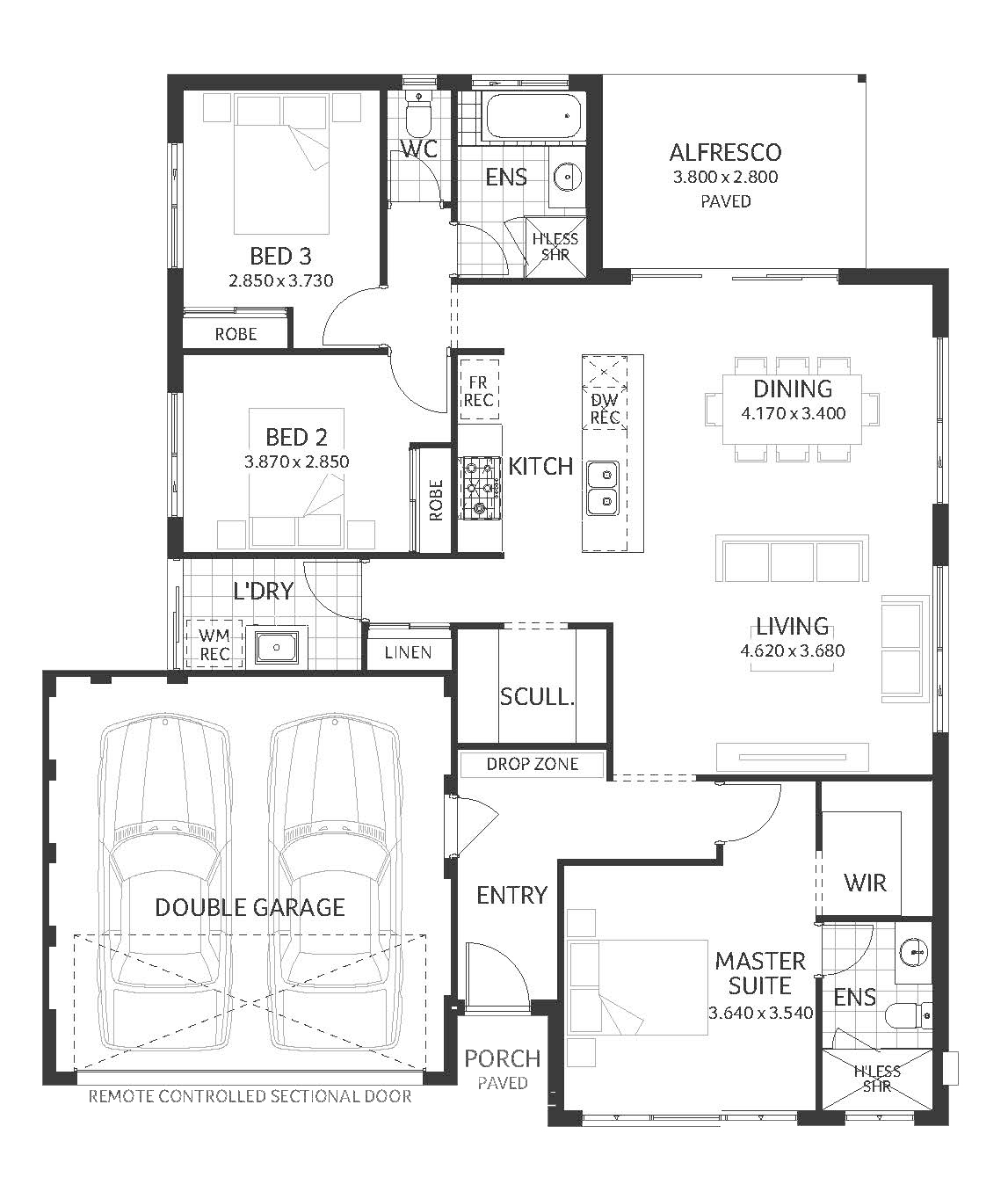 Lake treeby house and land packages plunkett homes Sandalwood Lifestyle - Website Floor plan