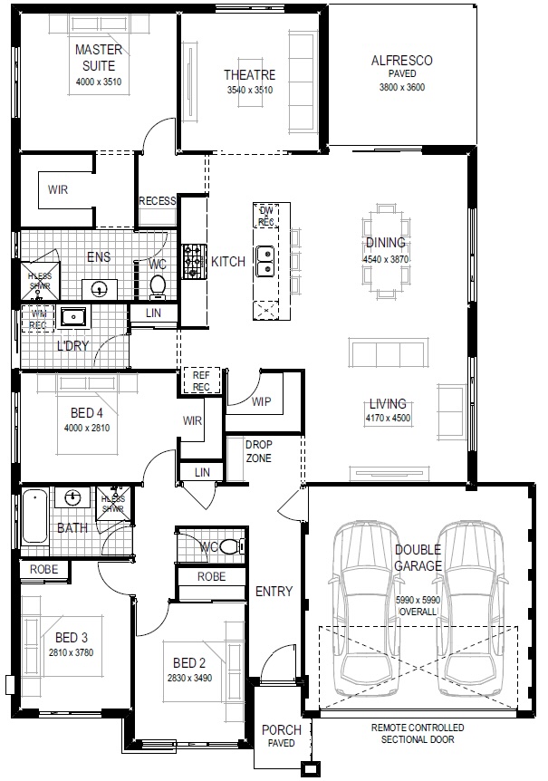 lake treeby house and land packages Cottesloe floor plan