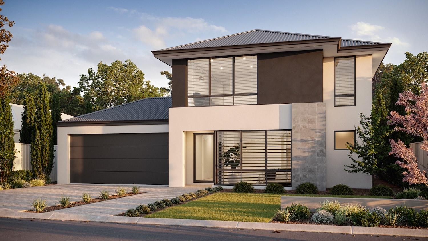 lake treeby house and land packages Vincent two storey front elevation