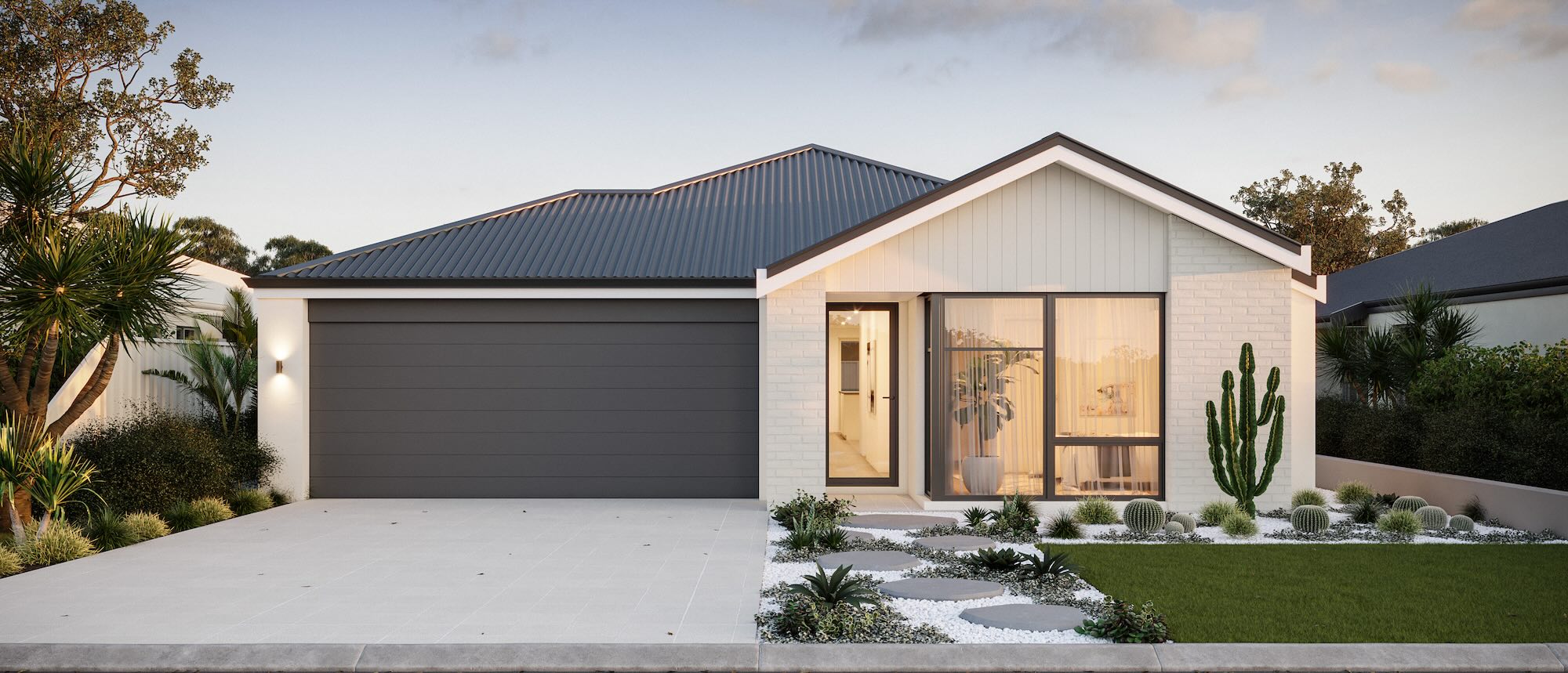 lake treeby house and land packages plunkett homes Banksia Front Elevation