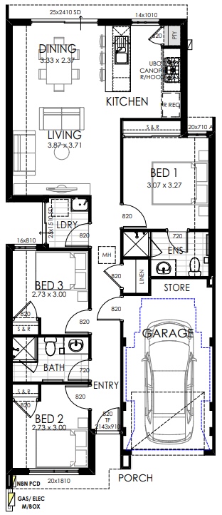 Lake Treeby house and land packages ideal homes Helena deluxe floor plan